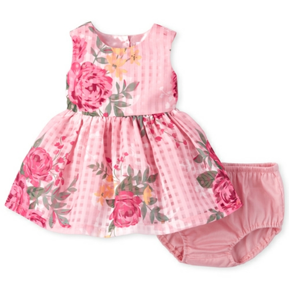 The Childrens Place Baby Girls Bloomer Dress Set
